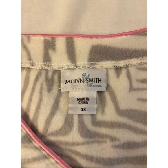 Jaclyn Smith 2x animal print pajamas fleece gown new rn# 42000 - Picture 5 of 6